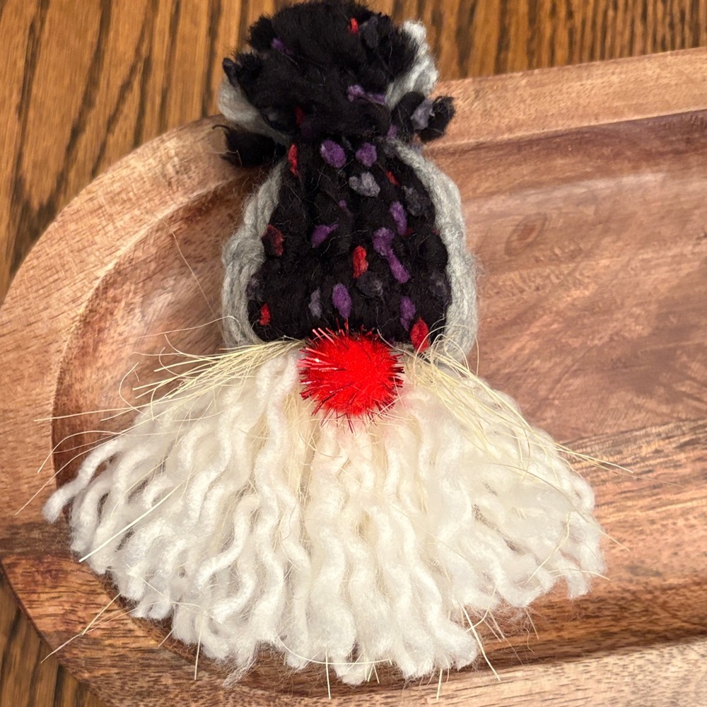 Festive Gnome Holiday Decoration - Black, Red, White